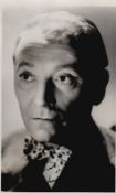 Dr Who William Hartnell signed 6 x 4 inch portrait photo signed in blue ink to lower slightly darker