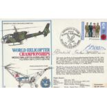 WW2 Henrich Focke founder Focke Wulf signed 1973 World Helicopter Championships cover. Henrich Focke