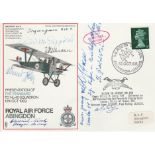 Great War German fighter aces multiple signed RAF Abingdon Nieuport cover. Signed by Hans Georg