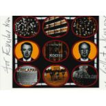 Gilbert and George signed 6 x 4 inch photo card to Emily, Locked 2001. Good Condition. All