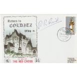 WW2 Colditz escaper Pat Reid signed 1982 Return to Colditz Red Cross cover. Good Condition. All