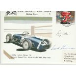 Formula 1 racing drivers Stirling Moss and Jack Fairman signed Great Names in Motor Racing cover