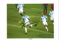 Angelos Charisteas Greece Signed 16 x 12 inch football photo. Good Condition. All autographs are