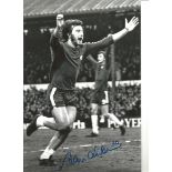 Alan Hudson Chelsea Signed 12 x 8 inch football photo. Good Condition. All autographs are genuine