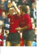 Rugby Union Gareth Thomas 10x8 Signed Colour Photo Pictured Celebrating While Playing For Wales.