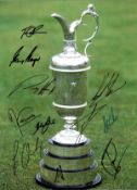 B Golf Open multi Signed 16 x 12 inch golf colour photo. Good Condition. All autographs are