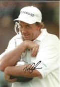 Tom Lehman Signed 12 x 8 inch golf photo. Good Condition. All autographs are genuine hand signed and