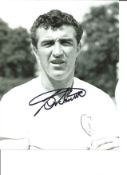 Bobby Smith 10x8 Signed b/w Photo Pictured In Tottenham Hotspur kit. Good Condition. All