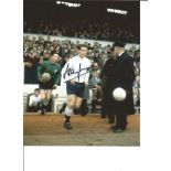 Alan Mullery 10x8 Signed Colour Photo Pictured Leading Spurs Out At White Hart Lane. Good Condition.