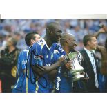 Bouba Diop Portsmouth Signed 10 x 8 inch football photo. Good Condition. All autographs are