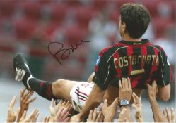 Alessandro Costacurta AC Milan Signed 12 x 8 inch football photo. Good Condition. All autographs are