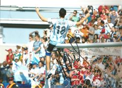 Angel Di Maria Argentina Signed 12 x 8 inch football photo. Good Condition. All autographs are