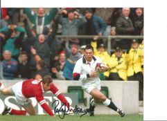 Rugby Union Rory Underwood 10x8 Signed Colour Photo Pictured In Action For England Against Wales.
