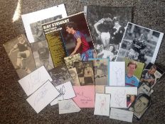 Football West Ham collection 20 plus items includes signed photos, pages and signature pieces from