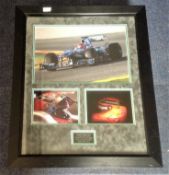 Motor Racing Michael Schumacher 29x25 mounted and framed signature piece includes signed replica