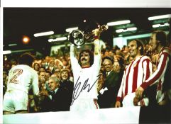 Gerd Muller Germany Signed 12 x 8 inch football photo. Good Condition. All autographs are genuine
