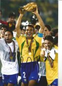 Cafu Brazil Signed 12 x 8 inch football photo. Good Condition. All autographs are genuine hand