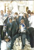 Roberto Carlos Real Madrid Signed 12x 8 inch football photo. Good Condition. All autographs are