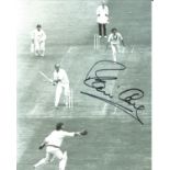 Brian Close signed 10x8 b/w photo pictured in action for England. Good Condition. We combine postage