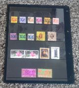 Hong Kong unmounted mint and used stamp collection on 2 album sheets. Cat value £63. Good Condition.