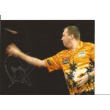 Darts Wayne Hawaii 501 Mardle 10x8 Signed Colour Photo Pictured In Action. Good Condition. We