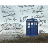 Dr Who 8x10 multi signed colour photo includes 14 signatures includes Michael Jayston, Caroline