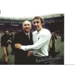 Martin Chivers 10x8 Signed Colour Photo Pictured With The Legendary Bill Nicholson. Good