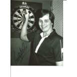 Darts Keith Deller 10x8 Signed B/W Photo. Good Condition. We combine postage on multiple winning
