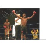 Boxing Steve Robinson 10x8 Signed Colour Photo Pictured Celebrating After One Of His World Title