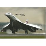 Harry Linfield Concorde Pilot signed 12x8 photo of Concorde. Good Condition. We combine postage on