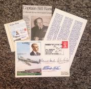 Historic Aviators cover signed by Johnnie Johnson, Douglas Bader and Robert Stanford-Tuck. Good