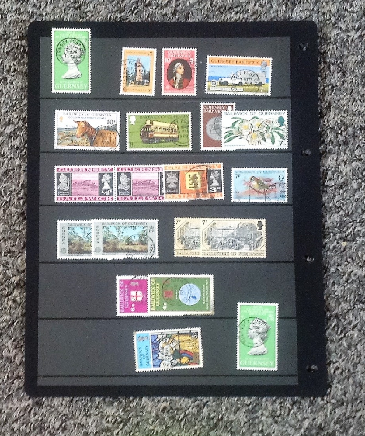 Stamp collection 3 album leaves includes Guernsey, Jersey, Alderney and The Isle of Man mint - Image 2 of 2