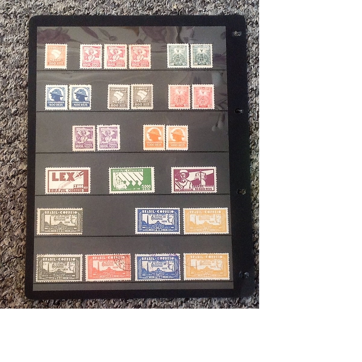 1932 Brazil stamp collection on stock card. 19 stamps. Cat value £210. Good Condition. We combine - Image 2 of 2