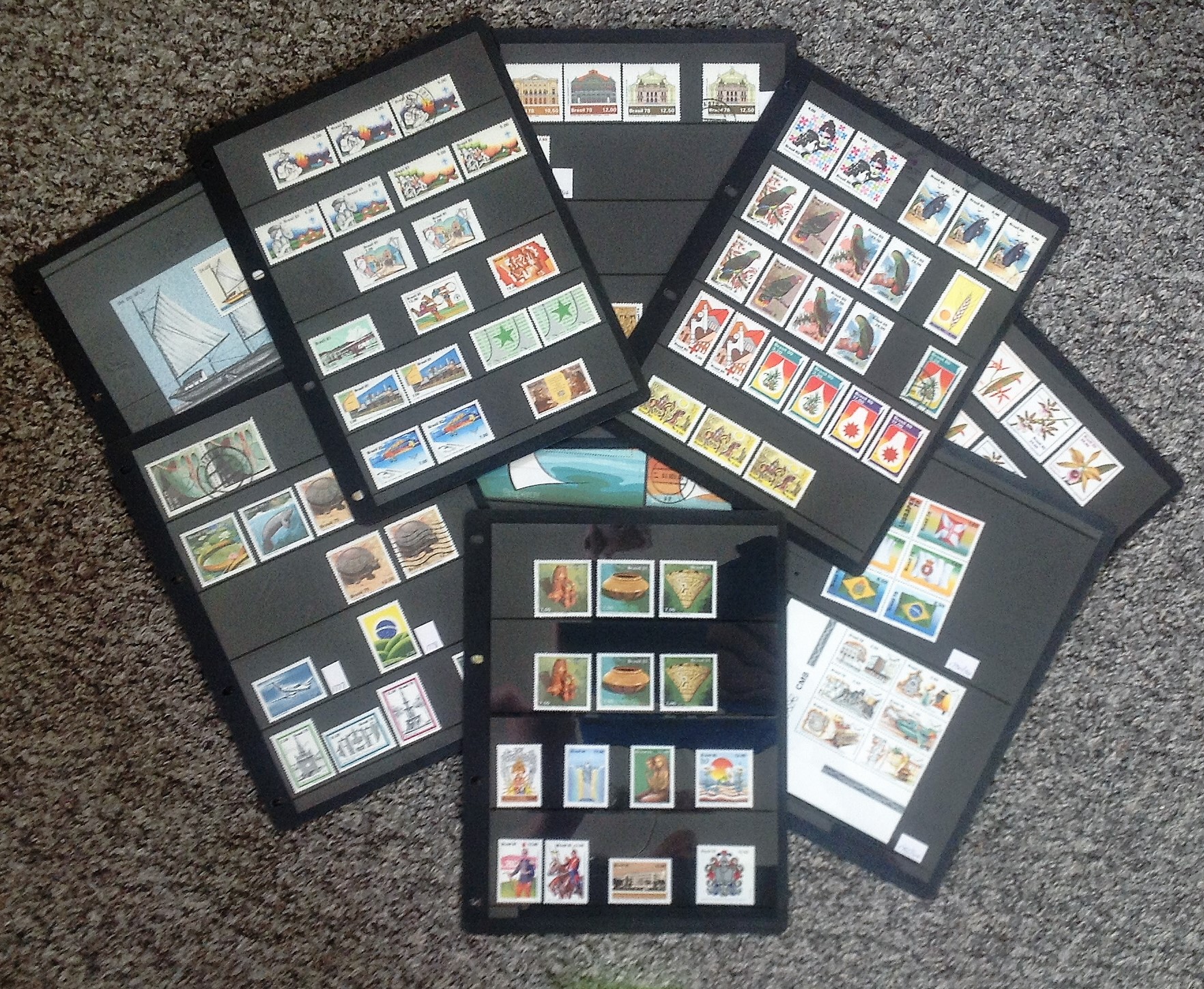 Brazil stamp collection in album. Nearly all unmounted mint. 1978-1981. Cat value £200. Good