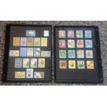 British Commonwealth stamp collection 4 album leaves unmounted mint includes Barbados, Hong Kong,