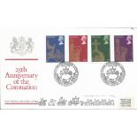 25th Anniversary of the Coronation official FDC. Four GB stamps issued for the 25th Anniversary of