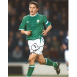 Matt Holland signed 10x8 colour photo pictured in action for the Republic of Ireland. Good