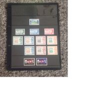 St Christopher Kitts and Nevis mint and used stamp collection on stock card. 13 stamps. Good