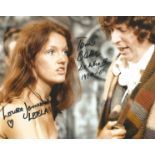 Nicholas Parsons and Sophie Aldred 8x10 inch signed Dr Who colour photo. Good Condition. We