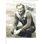 Terry Neil 10x8 Signed B/W Photo Pictured While Manager Of Arsenal. Good Condition. We combine