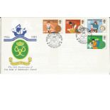 25th Anniversary of the Duke of Edinburgh's Award FDC w/ set of 4 stamps. 12 August 1981 PMs. Good