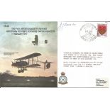 J J Booth 600 Sqn signed RAF B8 cover F.E.2b. The First British Squadron formed specifically for