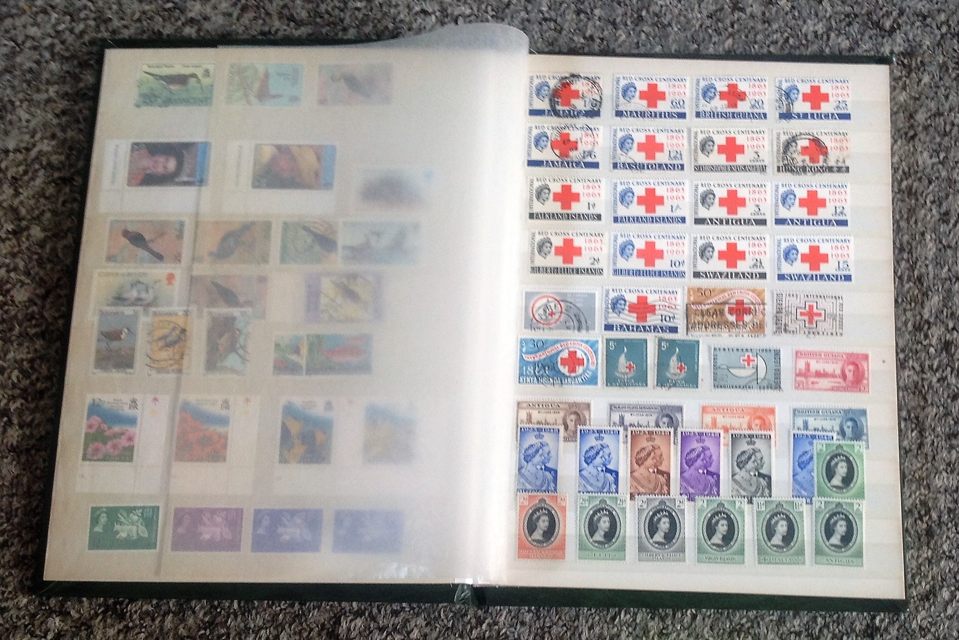 British commonwealth stamp collection in green stockbook over 9 pages. Good Condition. We combine - Image 2 of 5