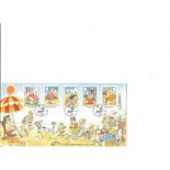 Wish You Were Here Seaside official FDC No 58 of 1000 w/ set of 5 Pictorial Postcards GB stamps