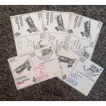 5 GB cover collection. Includes 50th anniv of first RAF air display. Set of 5 flown covers each