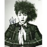 Rachel Crow signed 10x8 b/w photo American singer, comedian, and actress. Born in Mead, Colorado,