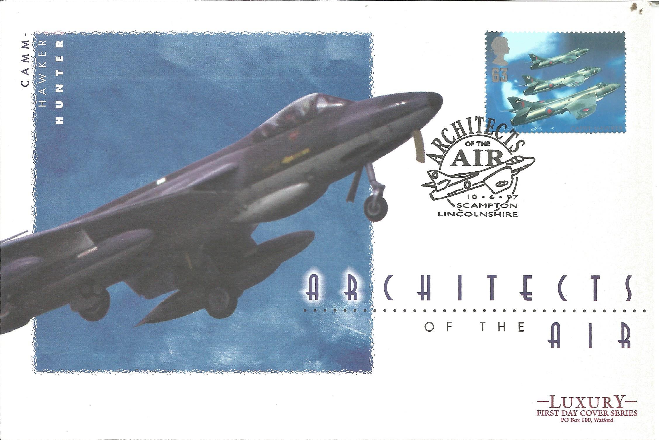 Set of 4 Architects of the Air FDC collection each with different stamp. Mosquito, Gloster Meteor, - Image 3 of 3