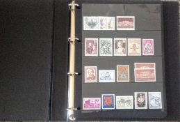 Austria stamp collection 16 leaves housed in blue album mainly mint dating 1971 to 1988.Catalogue