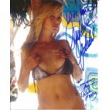 Anna Marie Goddard Playboy model actress Austin Powers signed 10x8 colour swimsuit photo. Good