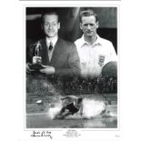 Tom Finney Preston Signed 16 x 12 inch football photo. Good Condition. We combine postage on